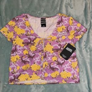 Broken Promises tie front top NEVER WORN